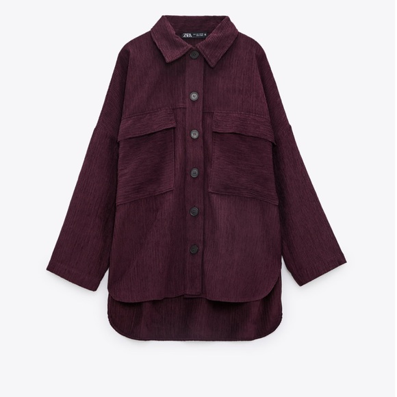 Zara Purple Oversized button up - Picture 2 of 11